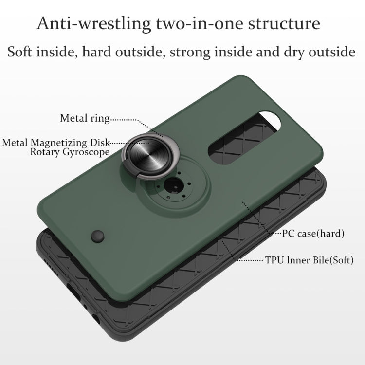 For OPPO F11 PRO 2 In 1 PC + TPU Protective Case with 360 Degrees Rotating Ring Holder