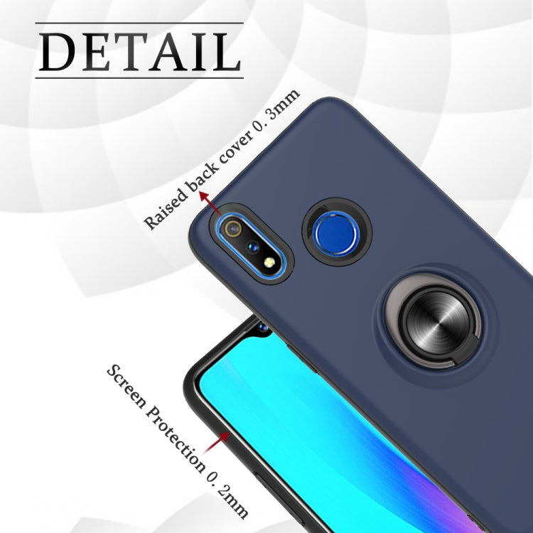 For OPPO Realme 3 Pro 2 In 1 PC + TPU Protective Case with 360 Degrees Rotating Ring Holder