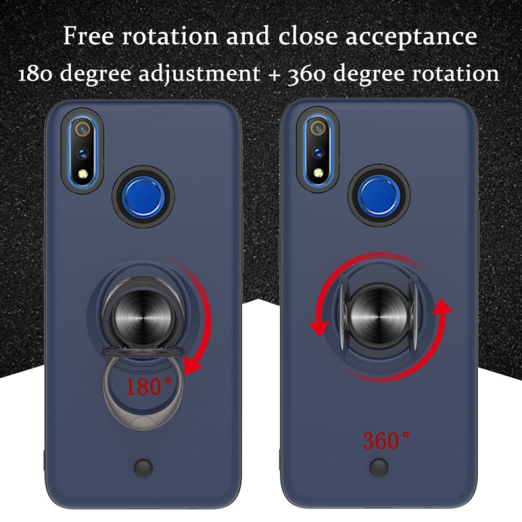 For OPPO Realme 3 Pro 2 In 1 PC + TPU Protective Case with 360 Degrees Rotating Ring Holder