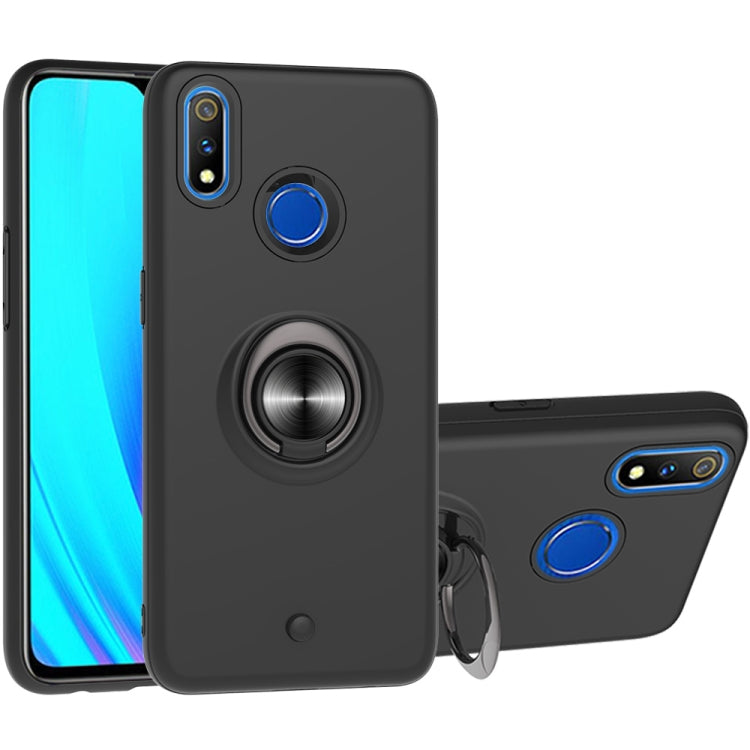 For OPPO Realme 3 Pro 2 In 1 PC + TPU Protective Case with 360 Degrees Rotating Ring Holder