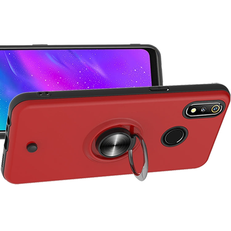 For OPPO Realme 3 2 In 1 PC + TPU Protective Case with 360 Degrees Rotating Ring Holder