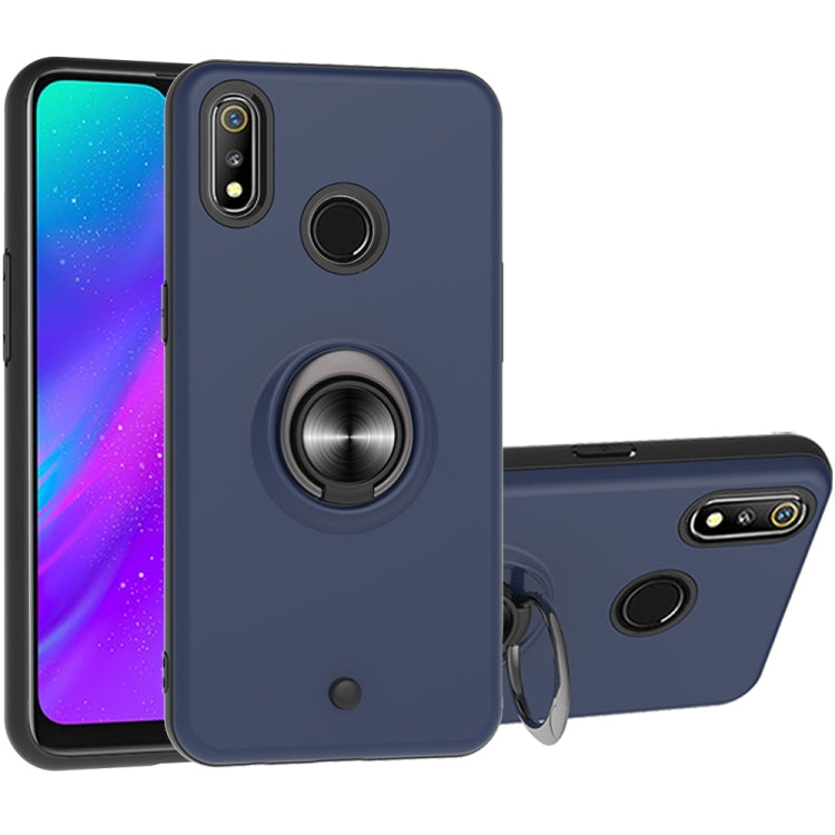 For OPPO Realme 3 2 In 1 PC + TPU Protective Case with 360 Degrees Rotating Ring Holder