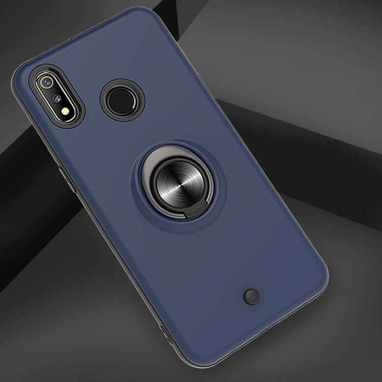 For OPPO Realme 3 2 In 1 PC + TPU Protective Case with 360 Degrees Rotating Ring Holder