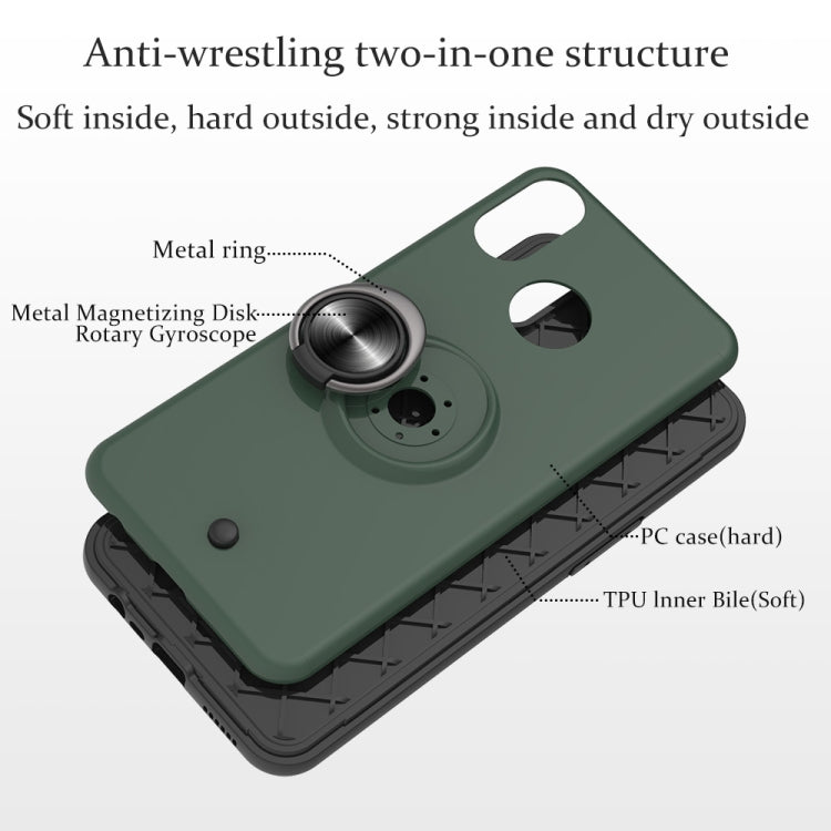 For OPPO Realme 3 2 In 1 PC + TPU Protective Case with 360 Degrees Rotating Ring Holder