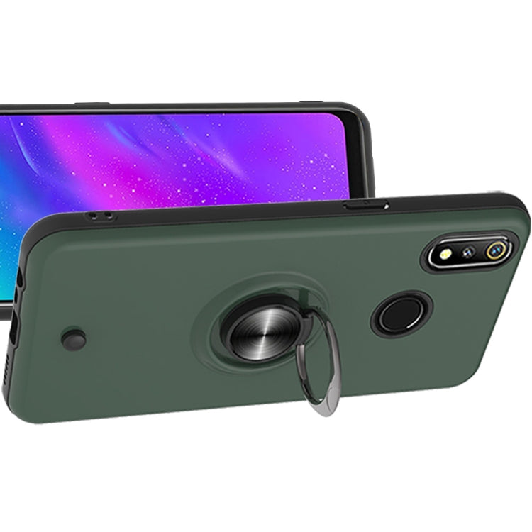 For OPPO Realme 3 2 In 1 PC + TPU Protective Case with 360 Degrees Rotating Ring Holder