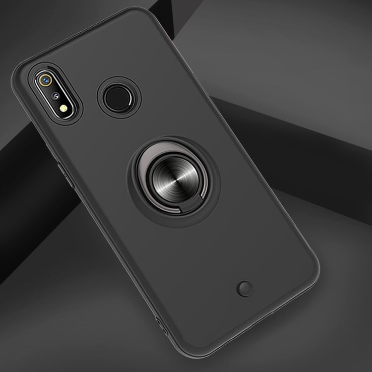 For OPPO Realme 3 2 In 1 PC + TPU Protective Case with 360 Degrees Rotating Ring Holder