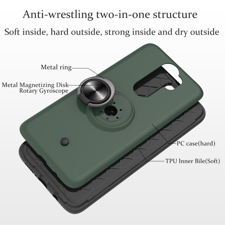 For Xiaomi Redmi Note 8 Pro 2 In 1 PC + TPU Protective Case with 360 Degrees Rotating Ring Holder