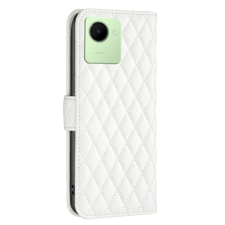 For Realme C30 Diamond Lattice Wallet Leather Flip Phone Case