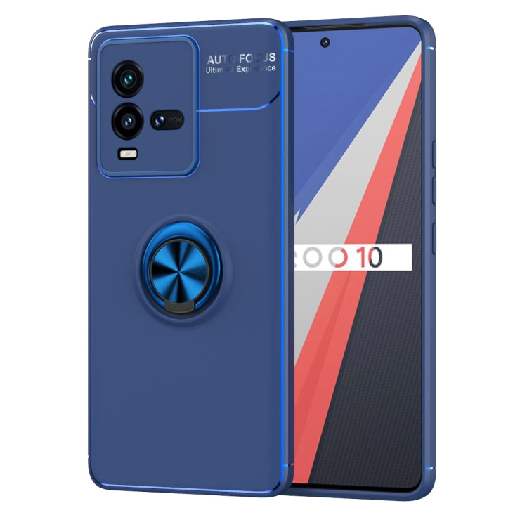 For vivo iQOO 10 Metal Ring Holder TPU Phone Case