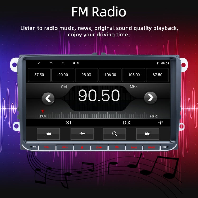 9 inch Android 11 WiFi GPS Car MP5 Player Support Phonelink / Bluetooth / FM Function, Style:with Reversing Camera