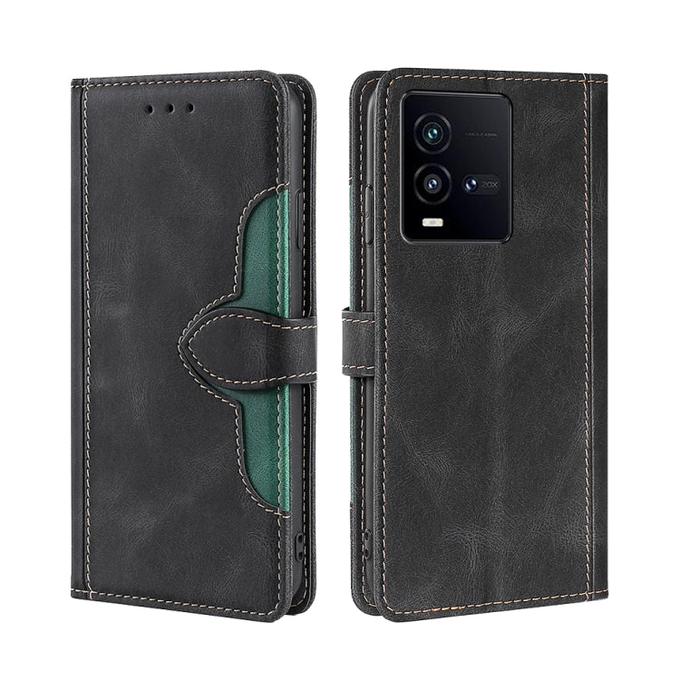 For vivo iQOO 10 Skin Feel Magnetic Buckle Leather Phone Case