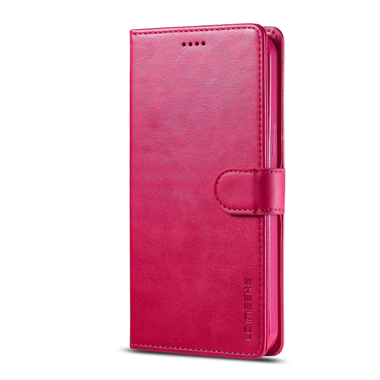 For iPhone 14 Plus LC.IMEEKE Calf Texture Horizontal Flip Leather Case