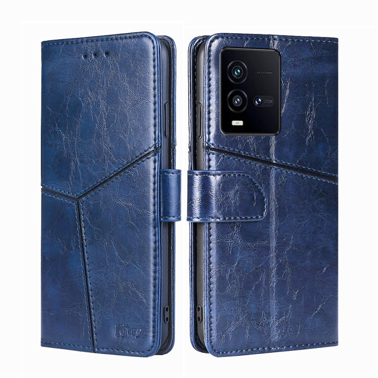For vivo iQOO 10 Geometric Stitching Leather Phone Case