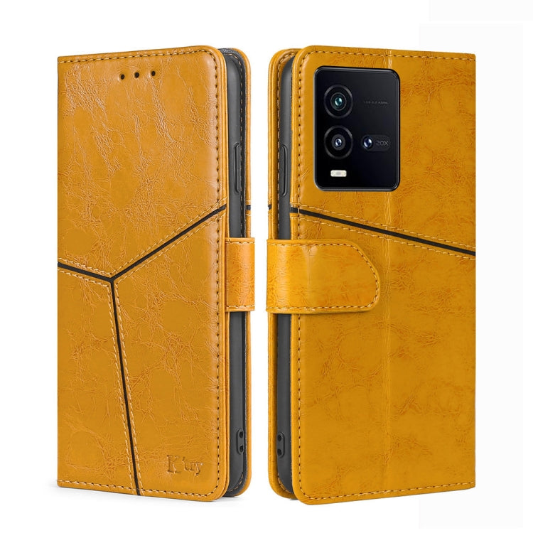 For vivo iQOO 10 Geometric Stitching Leather Phone Case