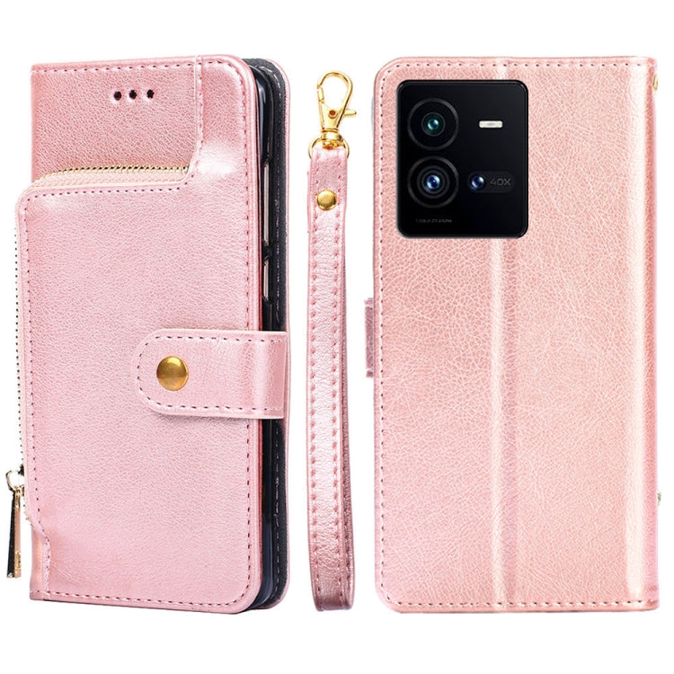For vivo iQOO 10 Pro 5G Zipper Bag Leather Phone Case