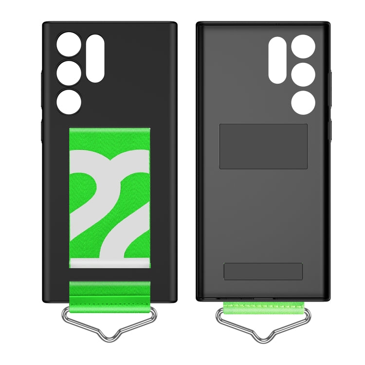 For Samsung Galaxy S22 Ultra 5G Slim Wrist Strap Bracket PC Phone Case