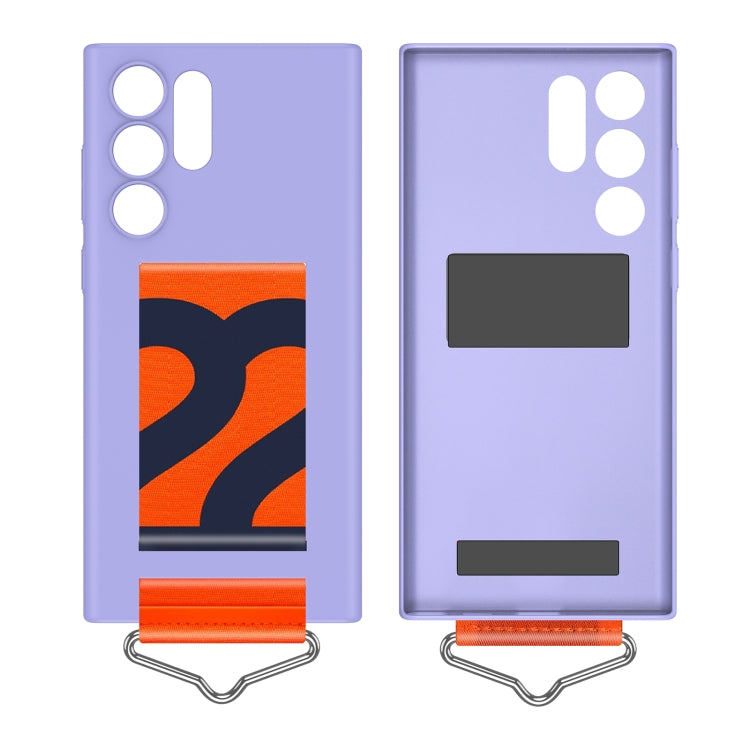 For Samsung Galaxy S22 Ultra 5G Slim Wrist Strap Bracket PC Phone Case