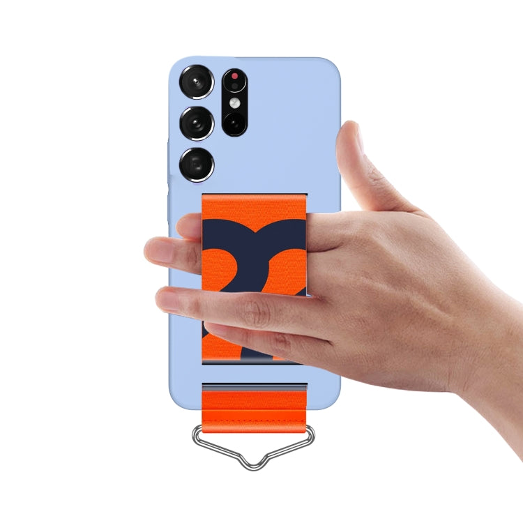 For Samsung Galaxy S22 Ultra 5G Slim Wrist Strap Bracket PC Phone Case