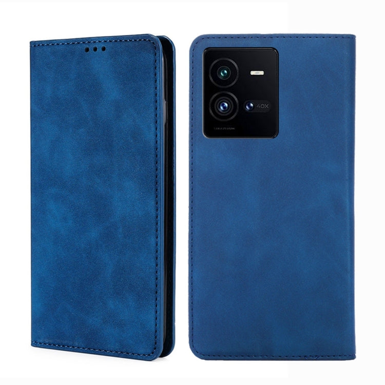 For vivo iQOO 10 Pro 5G Skin Feel Magnetic Horizontal Flip Leather Phone Case