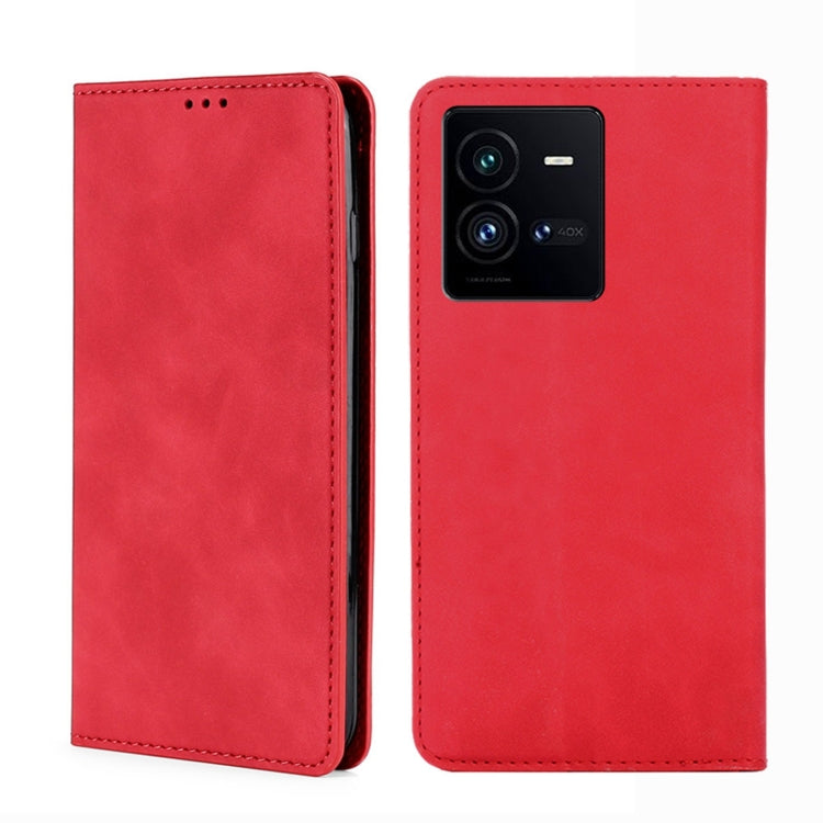 For vivo iQOO 10 Pro 5G Skin Feel Magnetic Horizontal Flip Leather Phone Case