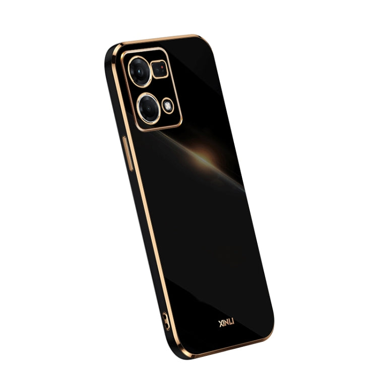 For OPPO Reno7 4G XINLI Straight Edge 6D Electroplate TPU Phone Case