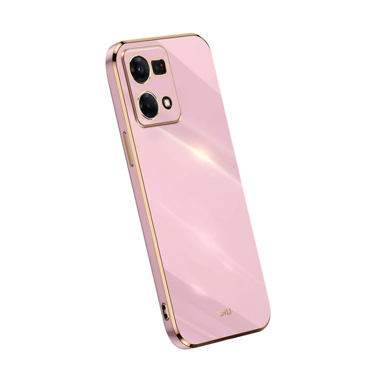 For OPPO Reno7 4G XINLI Straight Edge 6D Electroplate TPU Phone Case