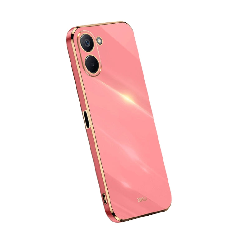 For Realme V20 5G XINLI Straight Edge 6D Electroplate TPU Phone Case