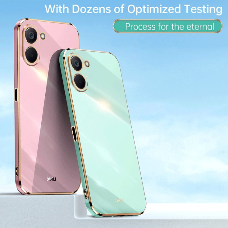 For Realme V20 5G XINLI Straight Edge 6D Electroplate TPU Phone Case