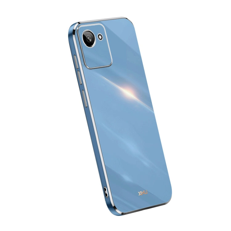 For Realme C30 XINLI Straight Edge 6D Electroplate TPU Phone Case