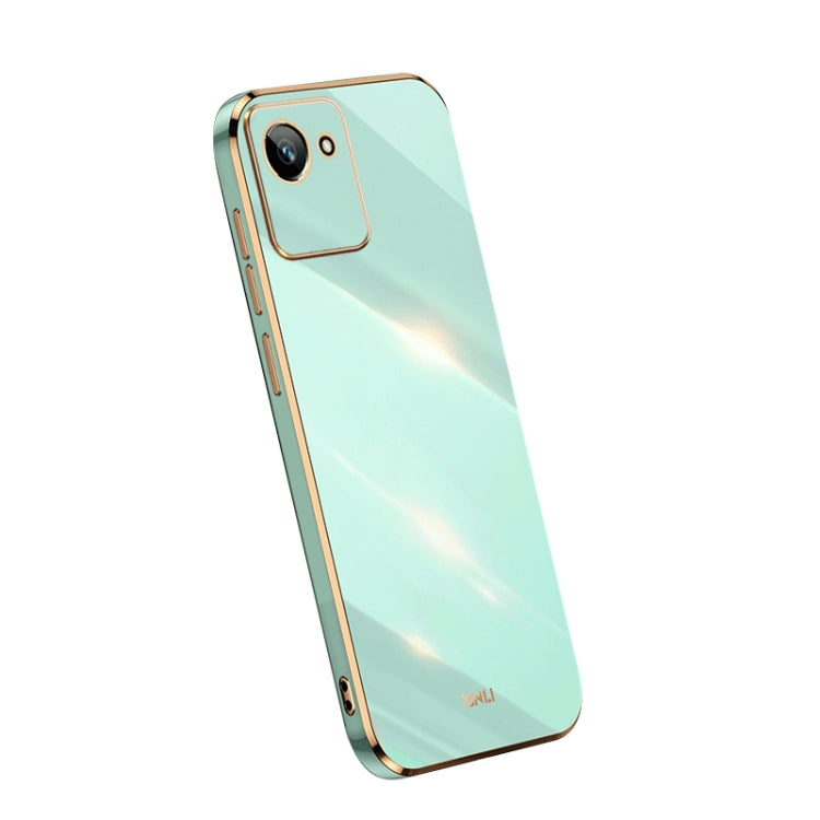 For Realme C30 XINLI Straight Edge 6D Electroplate TPU Phone Case