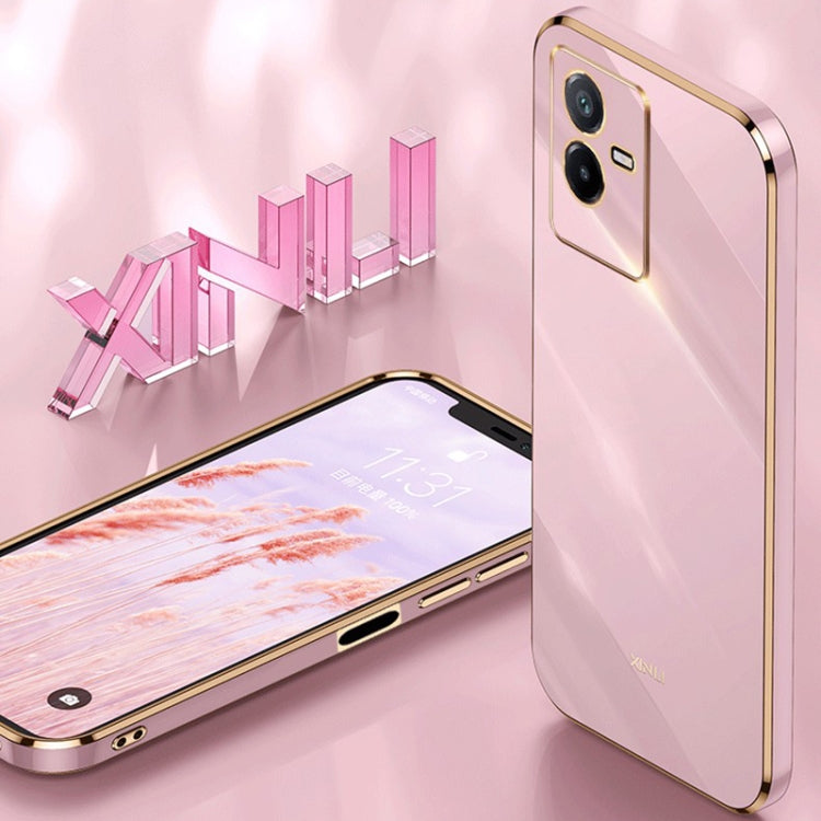 For vivo T2x 5G XINLI Straight Edge 6D Electroplate TPU Phone Case
