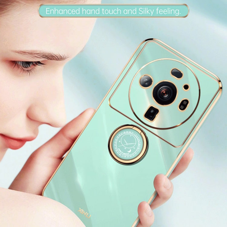 For Xiaomi 12S Ultra XINLI Straight Edge Electroplate TPU Phone Case with Ring