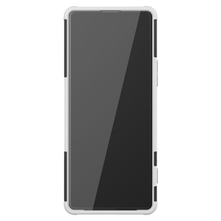 For Sony Xperia 1 II Tire Texture Shockproof TPU+PC Protective Case with Holder