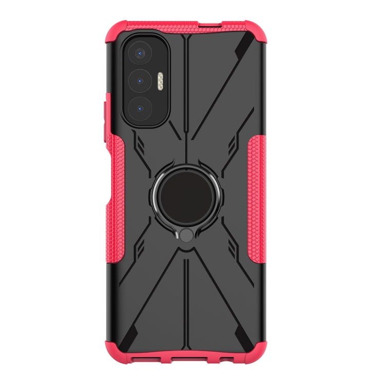 For Tecno Pova 3 Armor Bear Shockproof PC + TPU Phone Case with Ring Holder