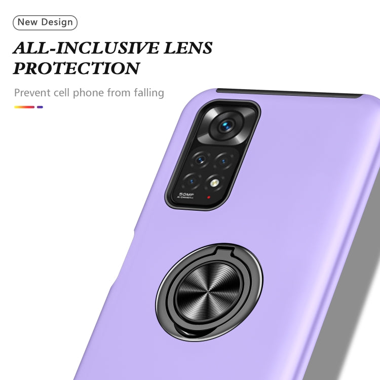 For Xiaomi Redmi Note 11 Global PC + TPU Shockproof Magnetic Phone Case with Invisible Ring Holder