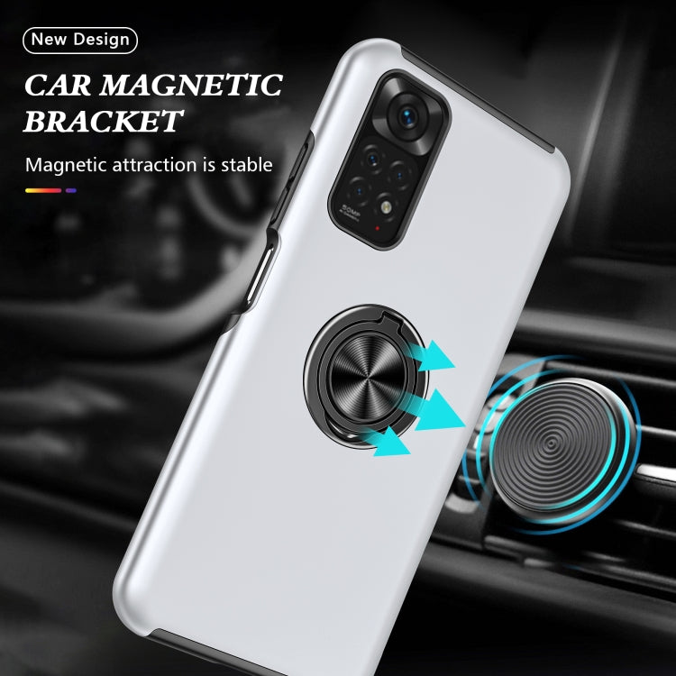 For Xiaomi Redmi Note 11 Global PC + TPU Shockproof Magnetic Phone Case with Invisible Ring Holder