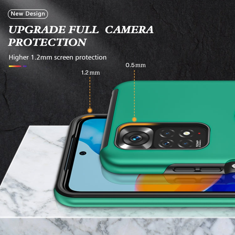 For Xiaomi Redmi Note 11 Global PC + TPU Shockproof Magnetic Phone Case with Invisible Ring Holder
