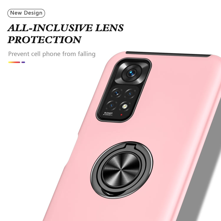For Xiaomi Redmi Note 11 Global PC + TPU Shockproof Magnetic Phone Case with Invisible Ring Holder