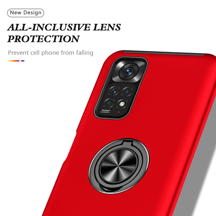 For Xiaomi Redmi Note 11 Global PC + TPU Shockproof Magnetic Phone Case with Invisible Ring Holder