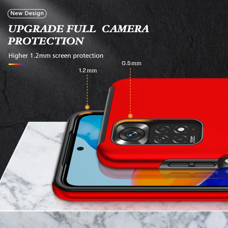 For Xiaomi Redmi Note 11 Global PC + TPU Shockproof Magnetic Phone Case with Invisible Ring Holder