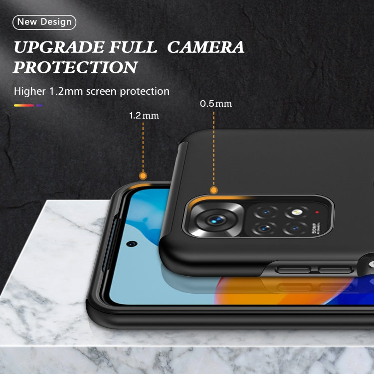 For Xiaomi Redmi Note 11 Global PC + TPU Shockproof Magnetic Phone Case with Invisible Ring Holder
