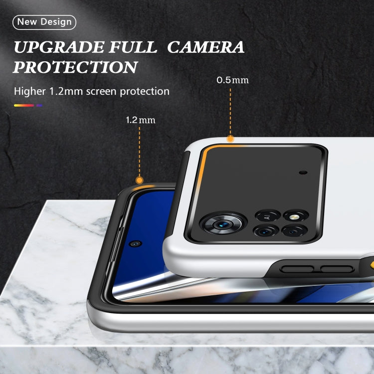 For Xiaomi Poco X4 Pro 5G PC + TPU Shockproof Magnetic Phone Case with Invisible Ring Holder