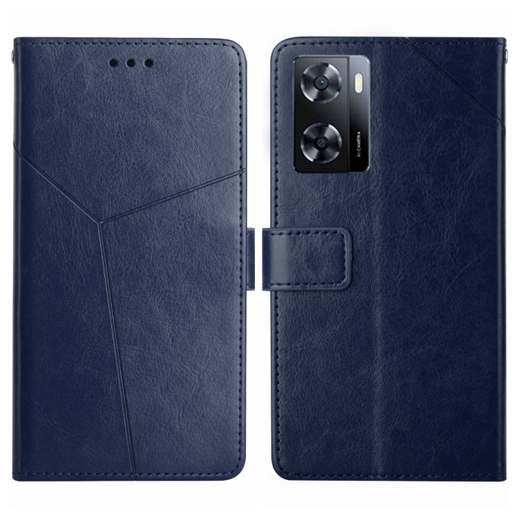 For OPPO A57 4G/A77 4G/Realme Narzo 50 5G/Realme V23 HT01 Y-shaped Pattern Flip Leather Phone Case