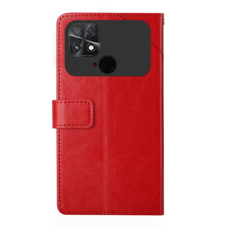For Xiaomi Poco C40 HT01 Y-shaped Pattern Flip Leather Phone Case
