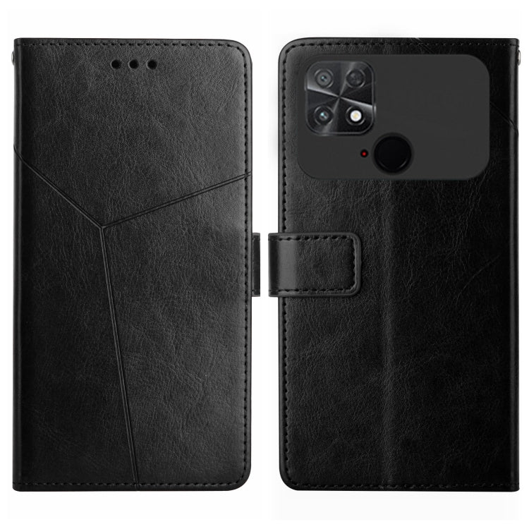 For Xiaomi Poco C40 HT01 Y-shaped Pattern Flip Leather Phone Case