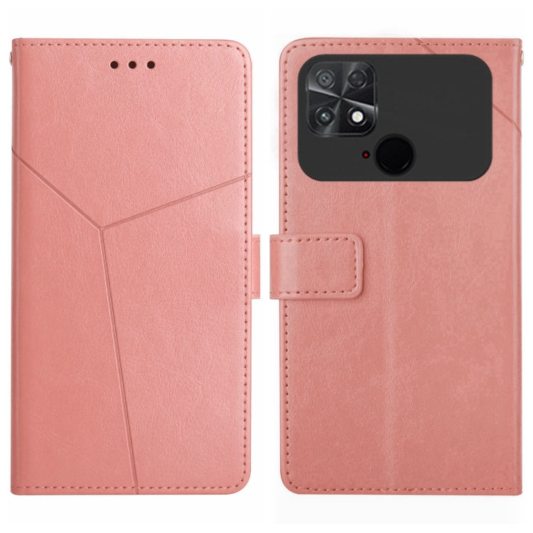 For Xiaomi Poco C40 HT01 Y-shaped Pattern Flip Leather Phone Case