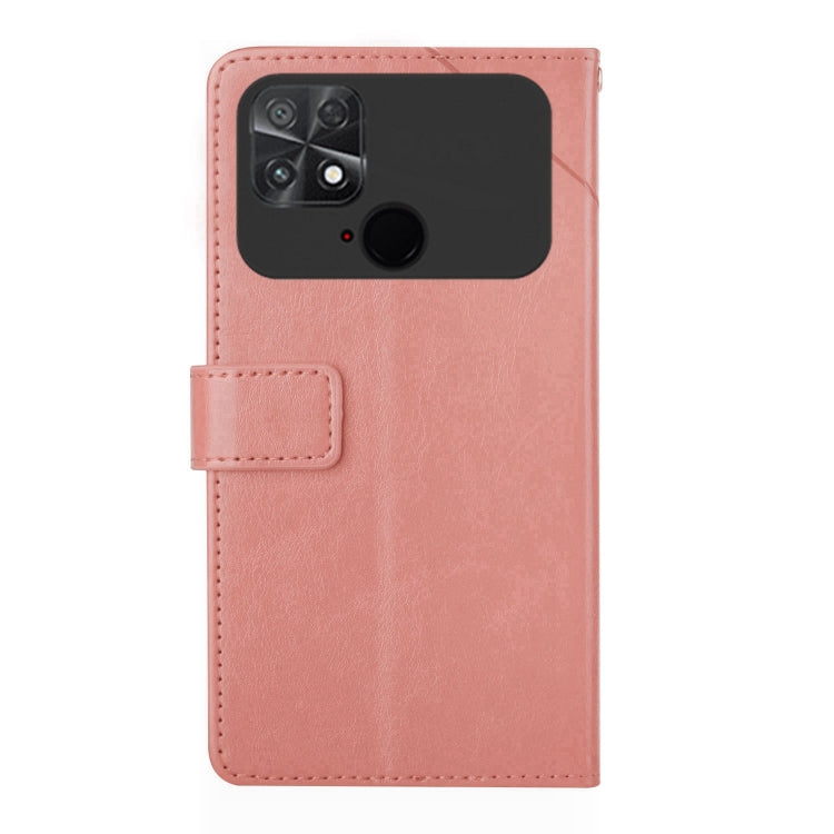 For Xiaomi Poco C40 HT01 Y-shaped Pattern Flip Leather Phone Case