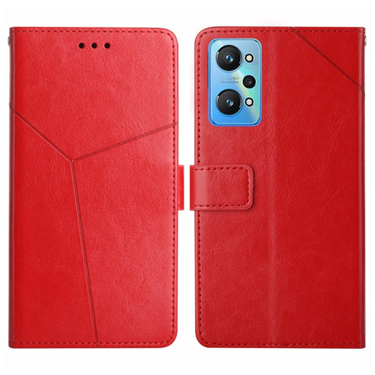 For Realme GT Neo2 HT01 Y-shaped Pattern Flip Leather Phone Case