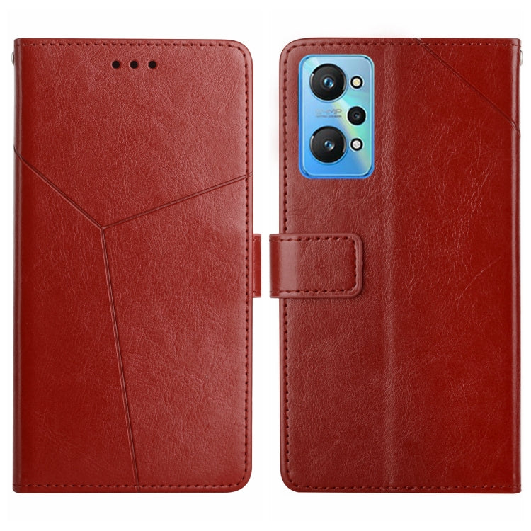 For Realme GT Neo2 HT01 Y-shaped Pattern Flip Leather Phone Case