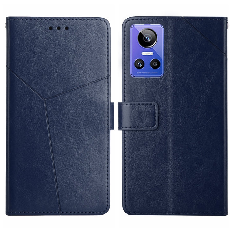 For Realme GT Neo 3 HT01 Y-shaped Pattern Flip Leather Phone Case